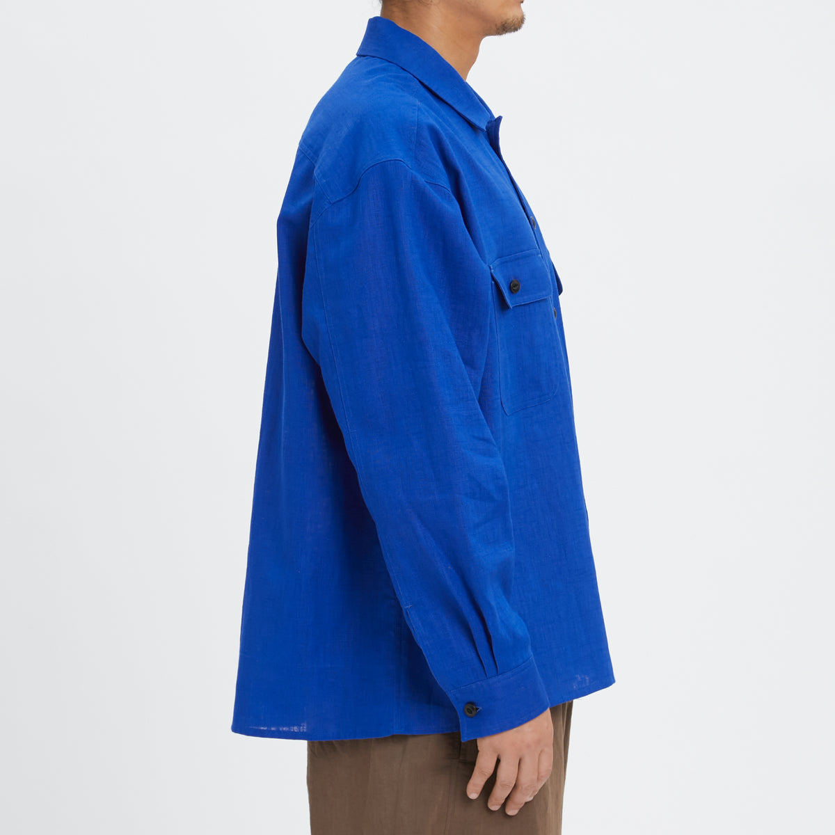 Park Shirt/Jacket - Royal Blue Ramie