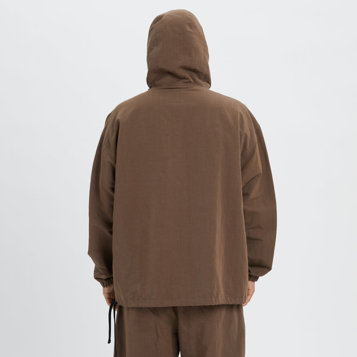 Pod Pullover Jacket - Brown Linen / Cotton / Nylon