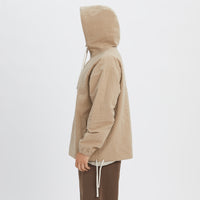 Pod Pullover Jacket - Tan Puckered Cotton
