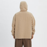 Pod Pullover Jacket - Tan Puckered Cotton