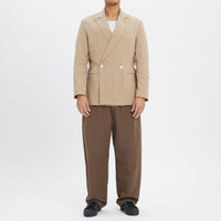 Darwin Blazer - Tan Puckered Cotton