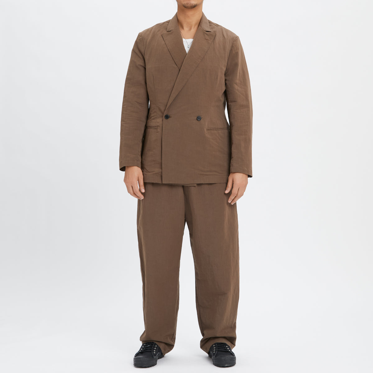 Darwin Blazer - Brown Linen / Cotton / Nylon