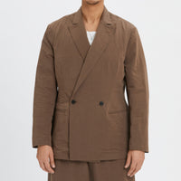 Darwin Blazer - Brown Linen / Cotton / Nylon
