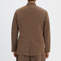 Darwin Blazer - Brown Linen / Cotton / Nylon
