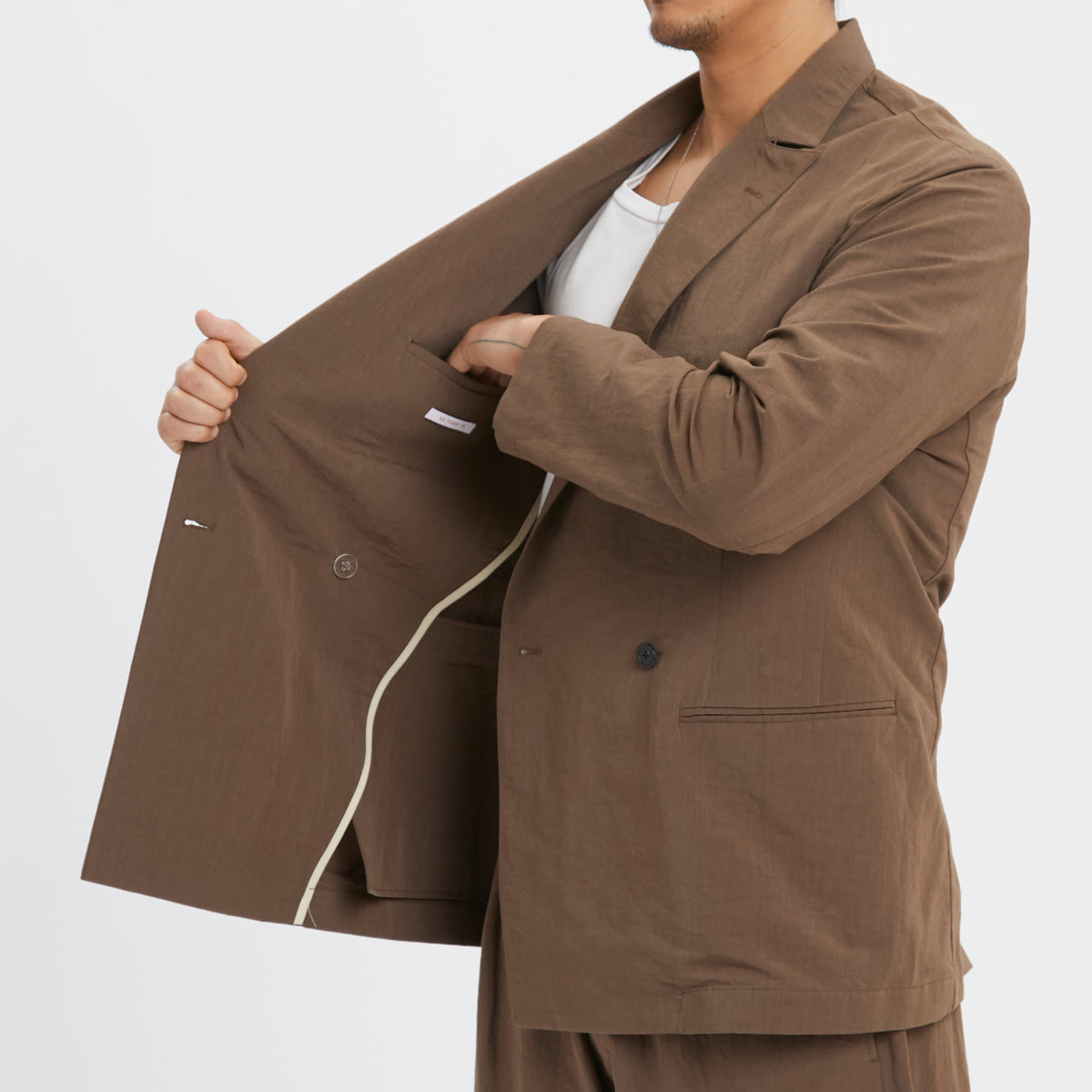 Darwin Blazer - Brown Linen / Cotton / Nylon