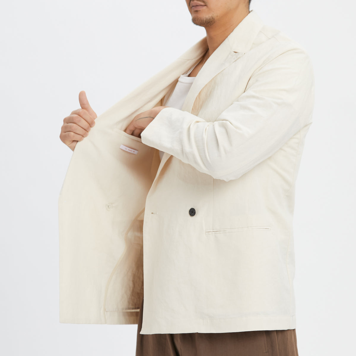 Darwin Blazer - Bone Linen / Cotton