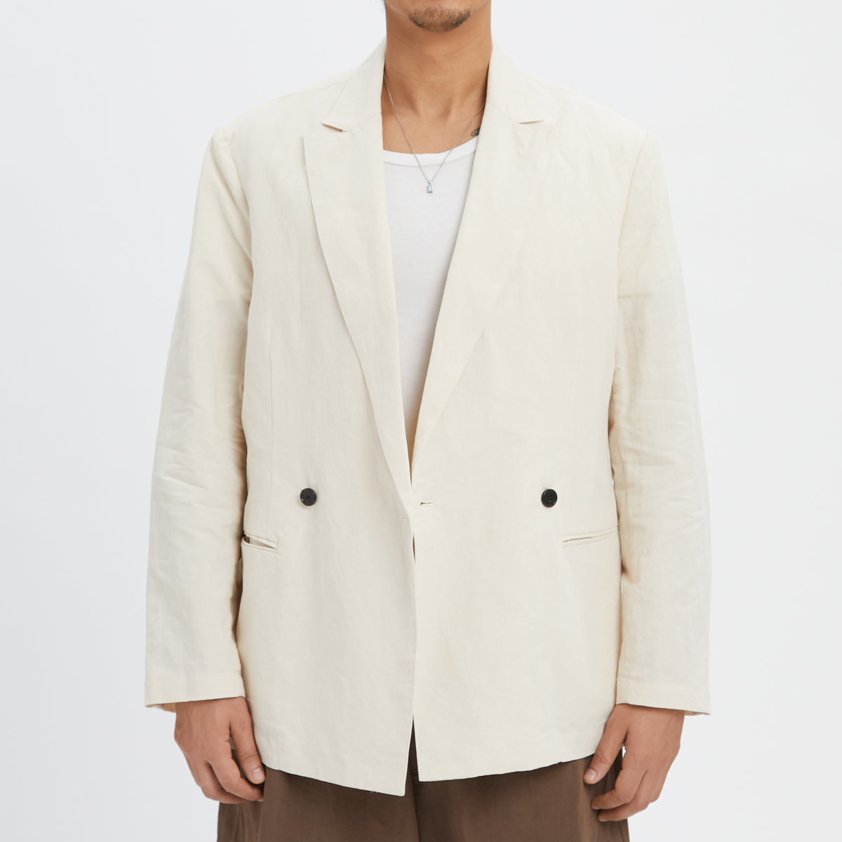 Darwin Blazer - Bone Linen / Cotton