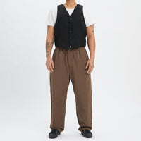 Waistcoat - Black Tropical Wool
