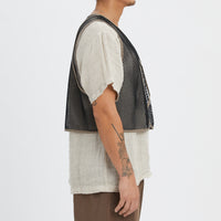 Trapper Vest - Black Mesh