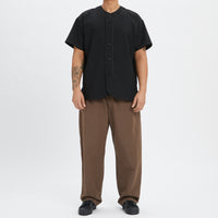 Baseball Shirt - Black Tropical Wool
