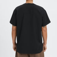 Baseball Shirt - Black Tropical Wool