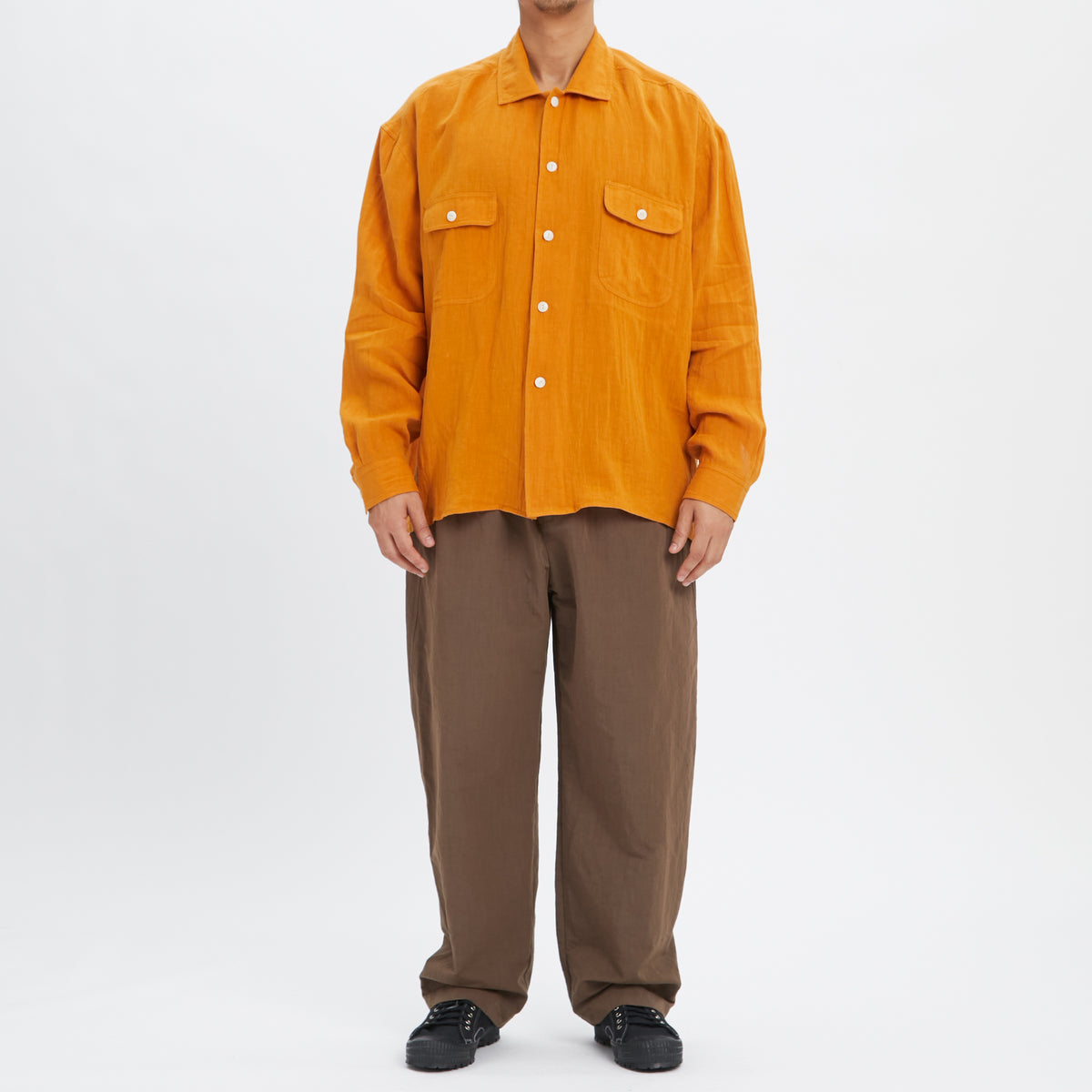 Park Shirt/Jacket - Burnt Orange Linen