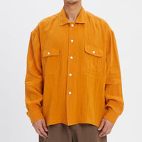 Park Shirt/Jacket - Burnt Orange Linen