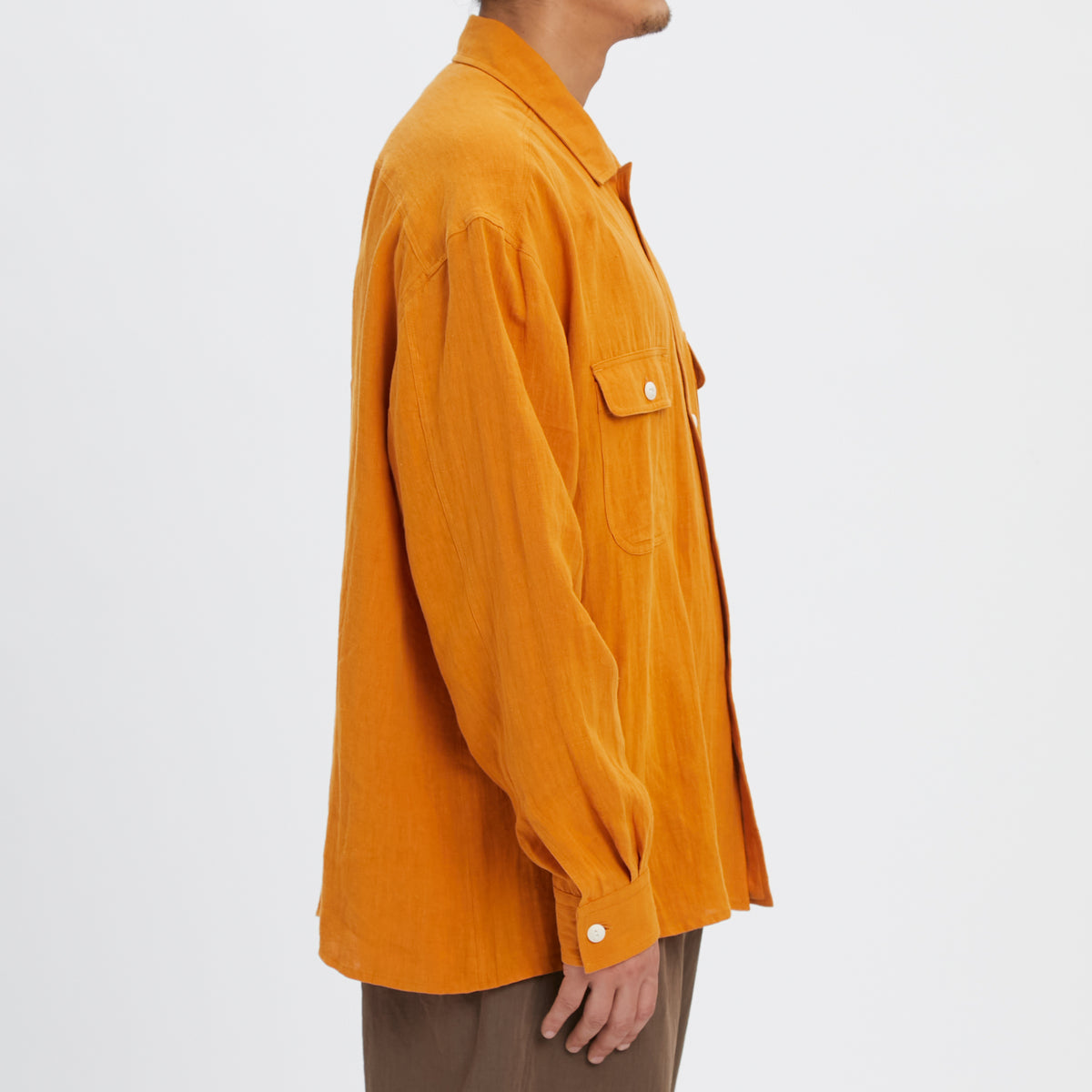 Park Shirt/Jacket - Burnt Orange Linen