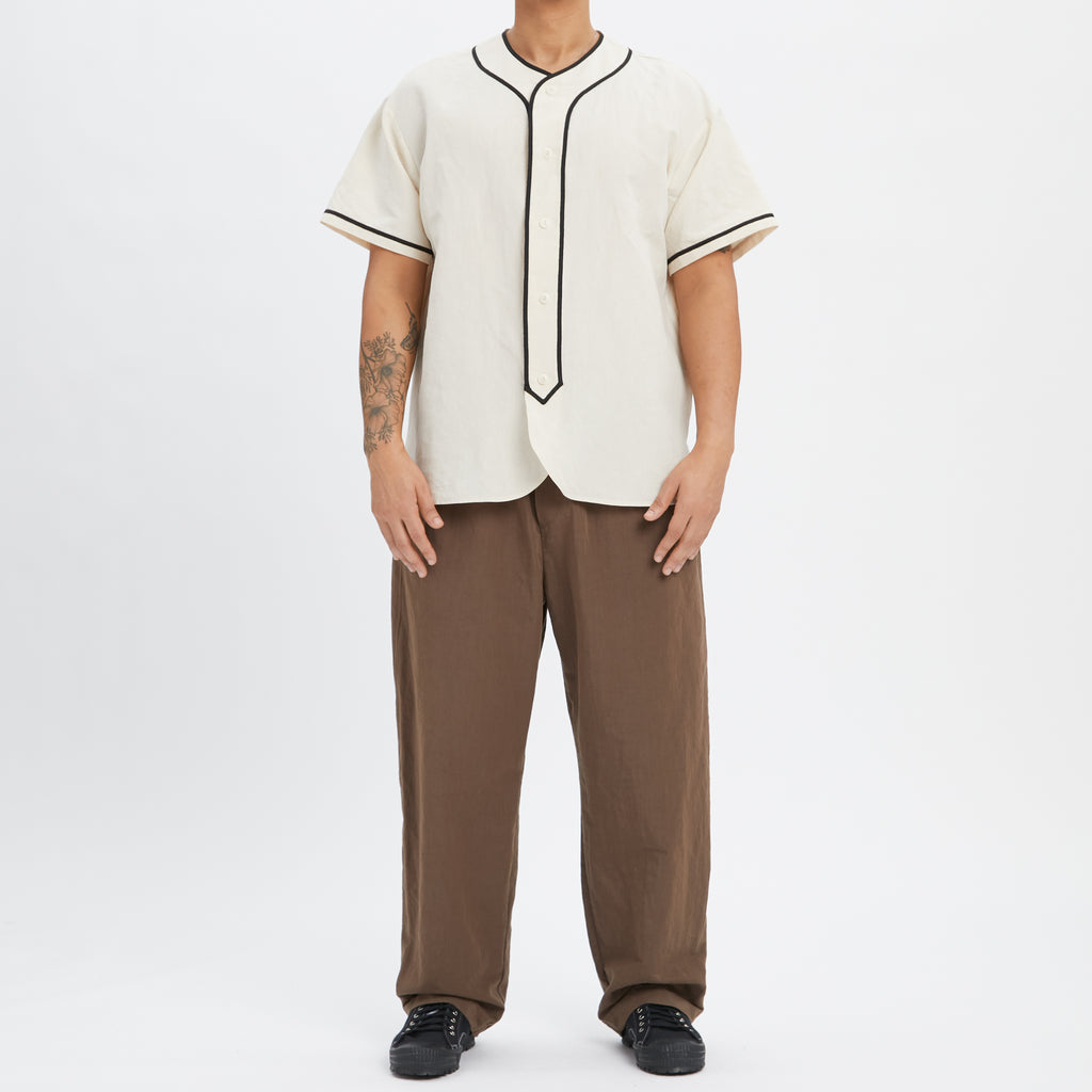 Baseball Shirt - Bone Linen / Cotton