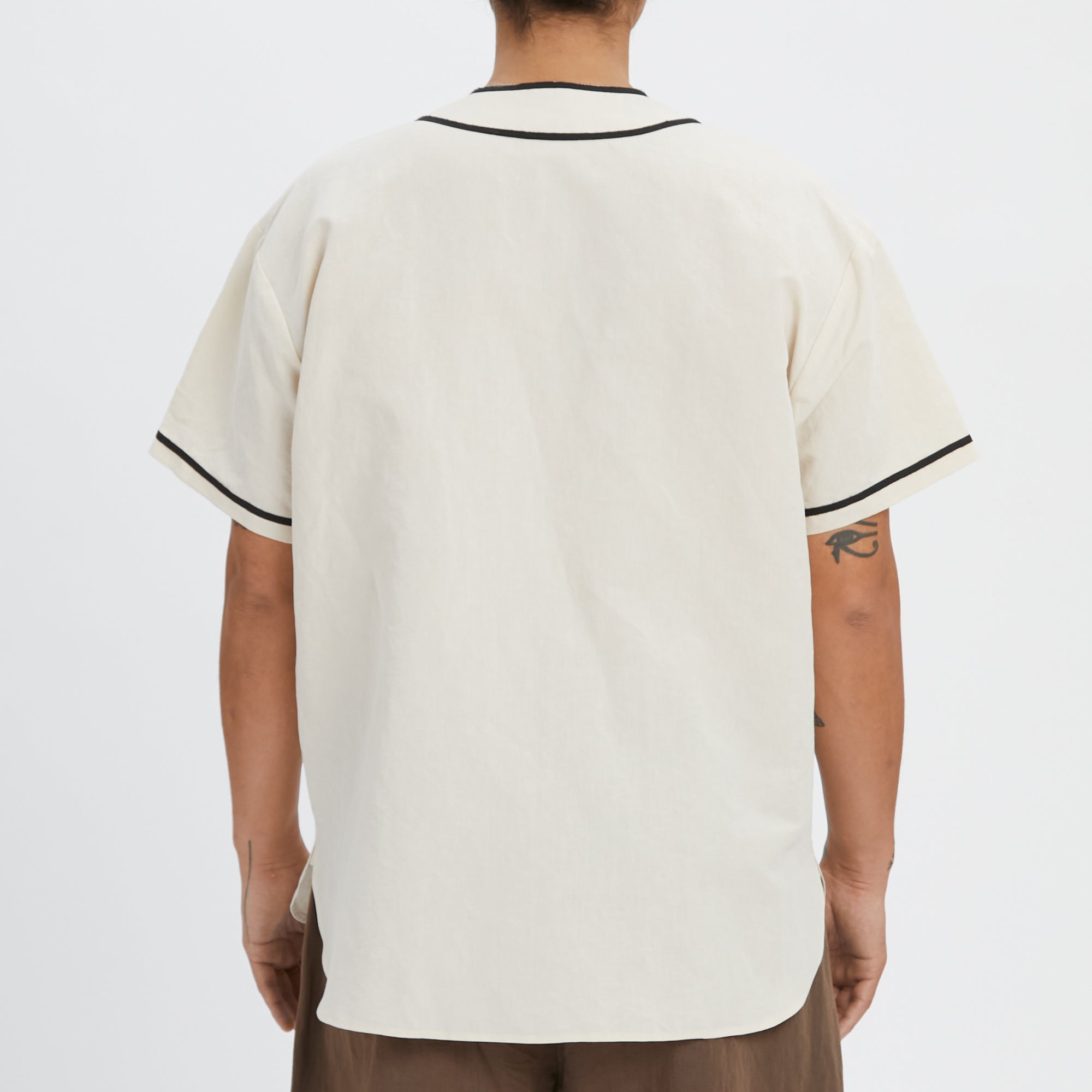 Baseball Shirt - Bone Linen / Cotton – s.k. manor hill