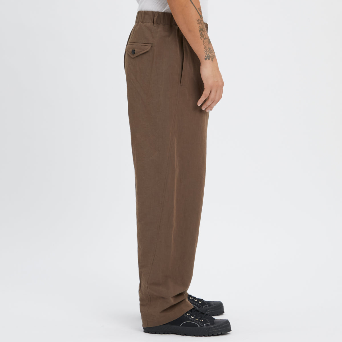 Tilt Pant - Brown Linen / Cotton / Nylon