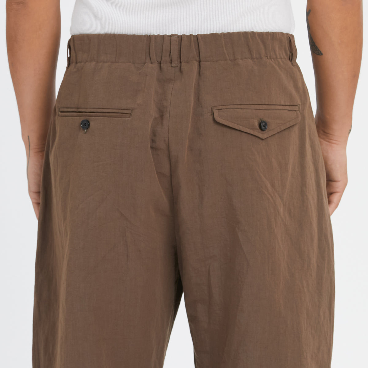 Tilt Pant - Brown Linen / Cotton / Nylon
