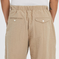Tilt Pant - Tan Puckered Cotton