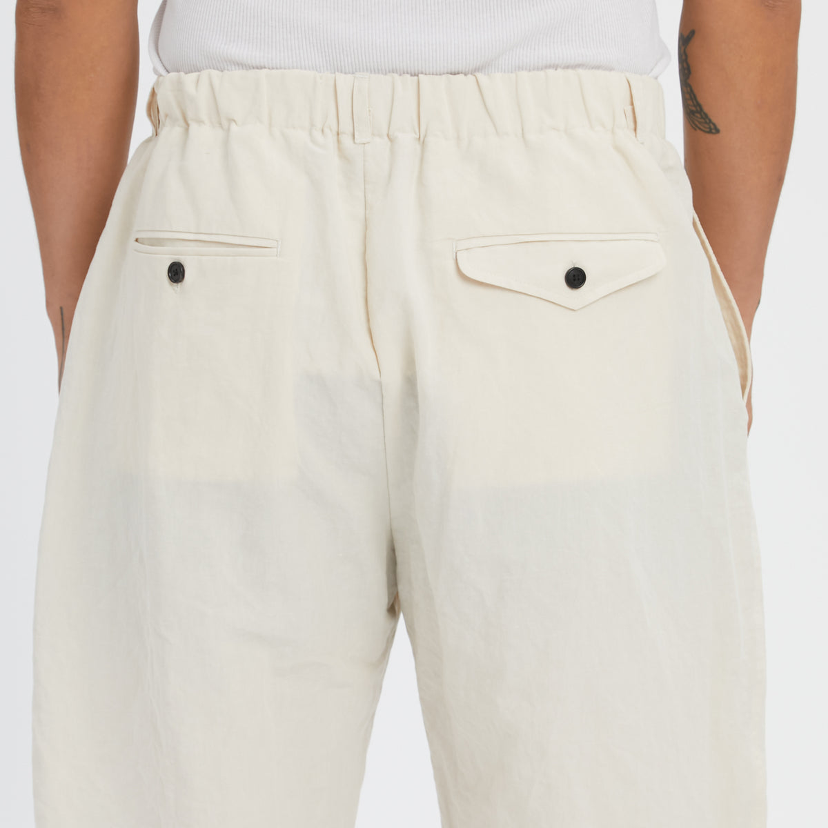 Tilt Pant - Bone Linen / Cotton