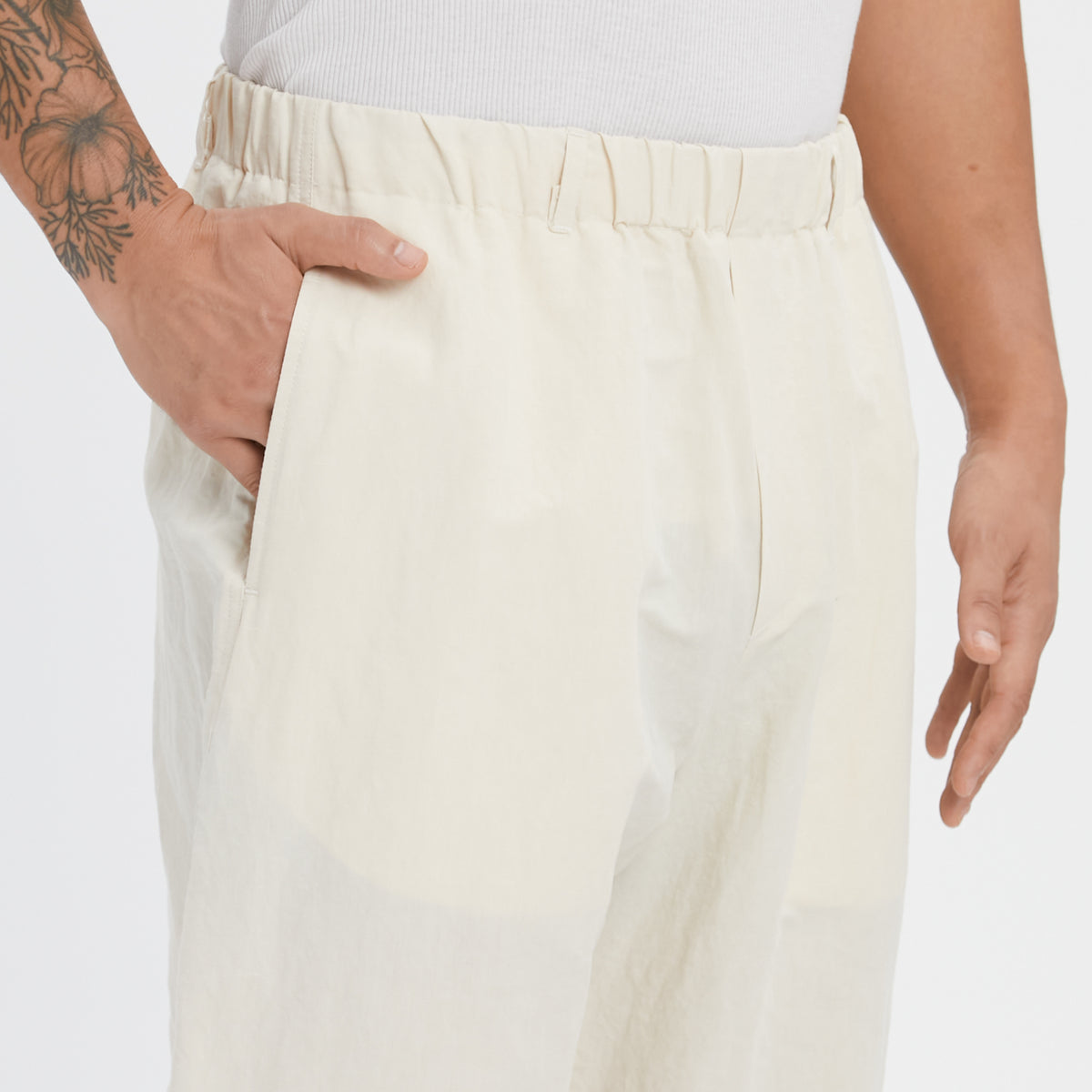 Tilt Pant - Bone Linen / Cotton