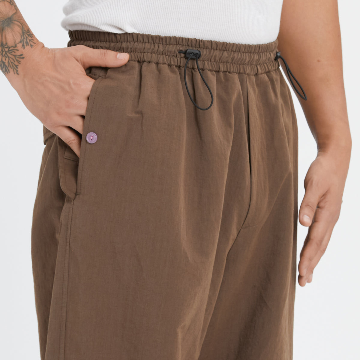 M100 Pant - Brown Linen / Cotton / Nylon