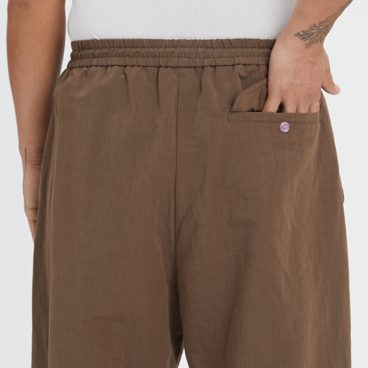 M100 Pant - Brown Linen / Cotton / Nylon