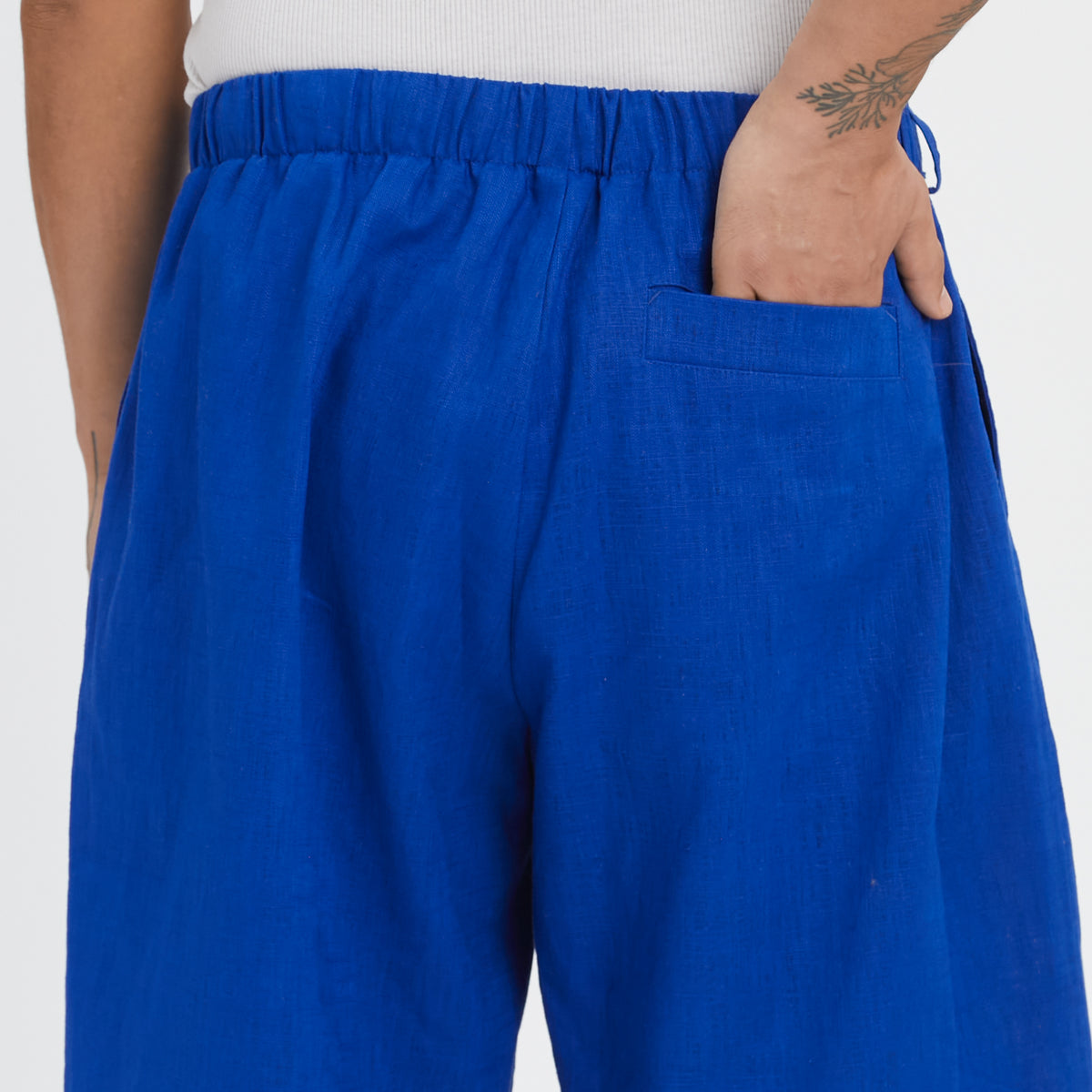 Palego Short - Royal Blue Ramie