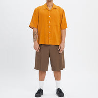 Palego Short - Brown Linen / Cotton / Nylon