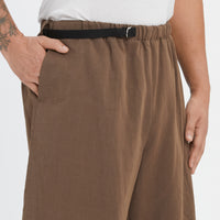 Palego Short - Brown Linen / Cotton / Nylon