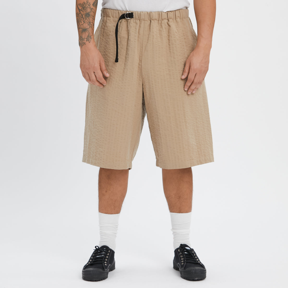 Palego Short - Tan Puckered Cotton