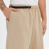 Palego Short - Tan Puckered Cotton