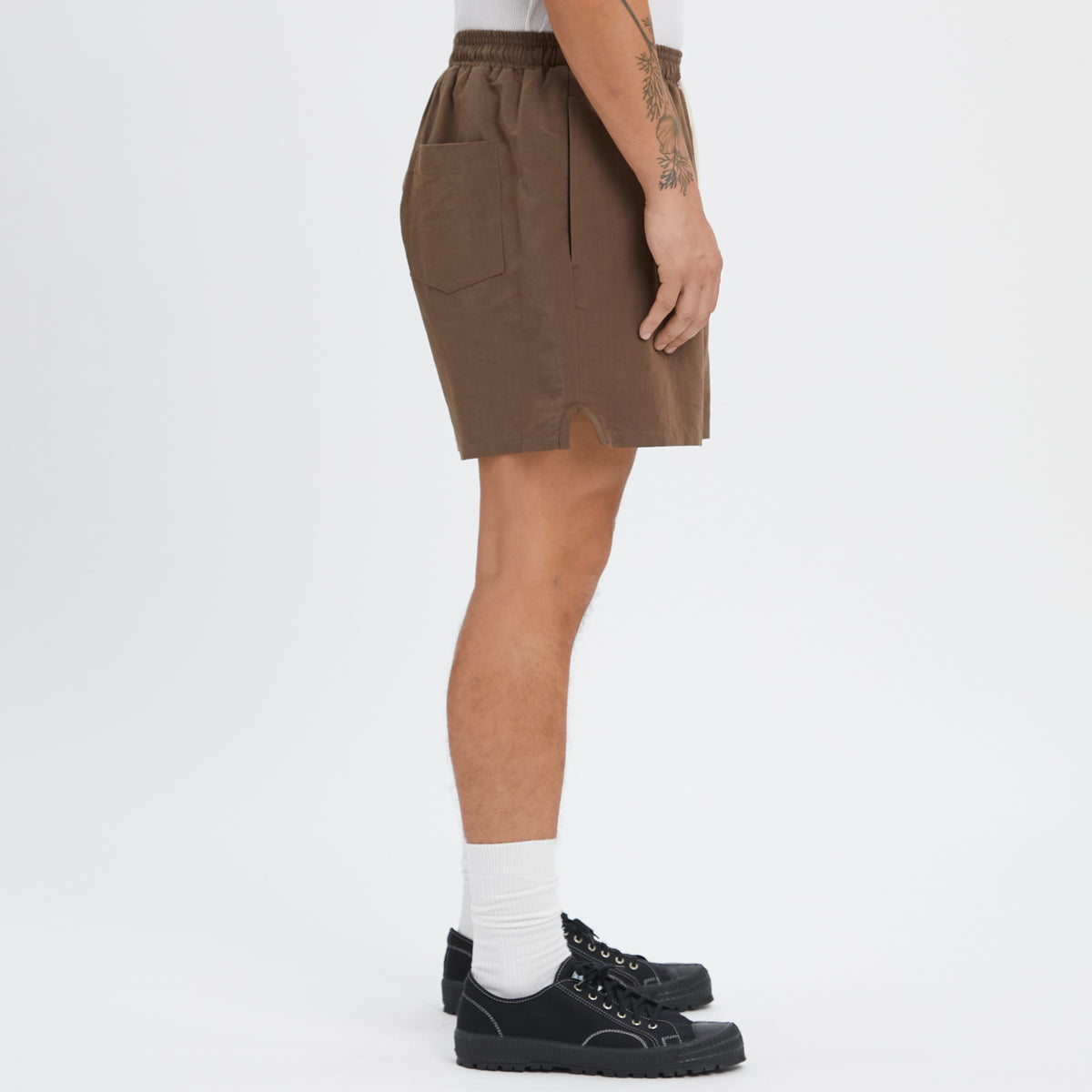MT Short - Brown Linen / Cotton / Nylon