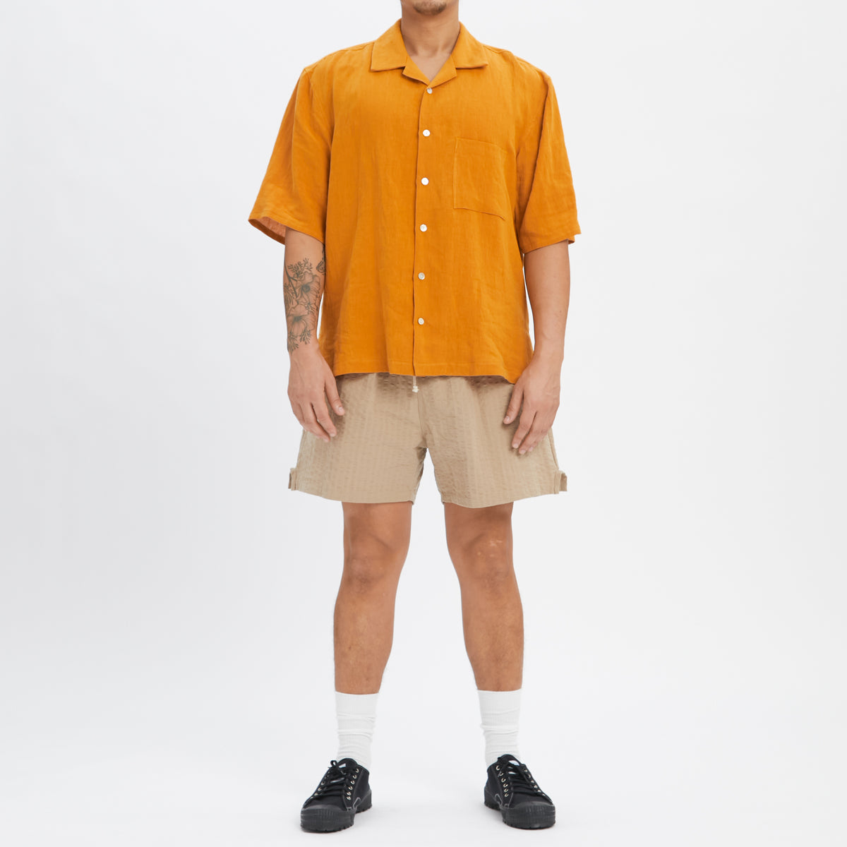 MT Short - Tan Puckered Cotton