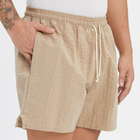 MT Short - Tan Puckered Cotton