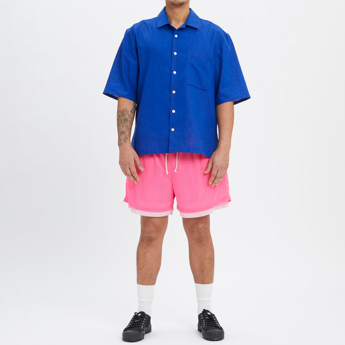 Reversible Ball Short - Pink & Fuchsia Mesh