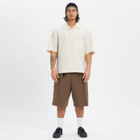 Knit Skull Cap - Black w/ Green & Red Stripes Cotton