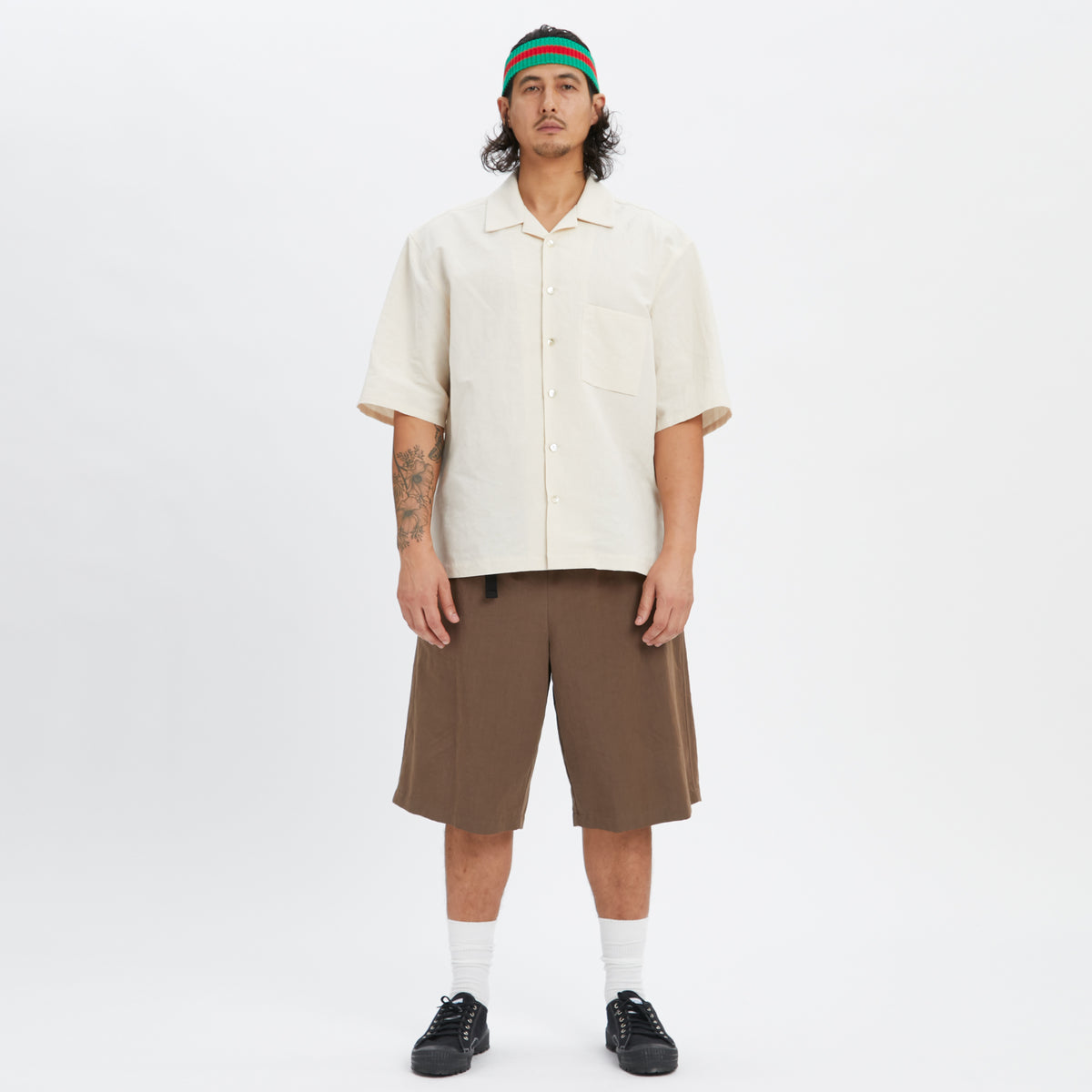 Headband - Green & Red Cotton