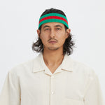 Headband - Green & Red Cotton