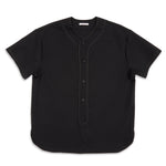 Baseball Shirt - Black Tropical Wool