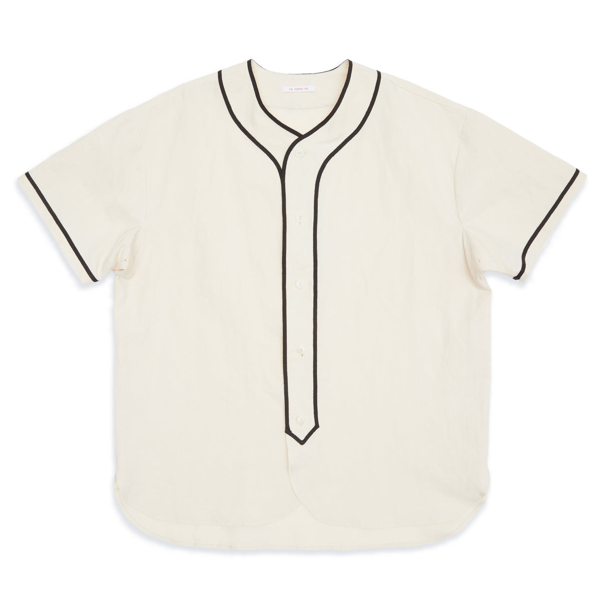 Baseball Shirt - Bone Linen / Cotton