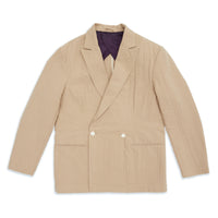 Darwin Blazer - Tan Puckered Cotton