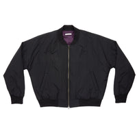 Reversible Bomber Jacket - Black Quilted Recycled Nylon WR