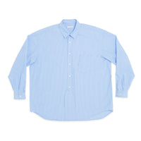 Savant Shirt - Blue & White Striped Cotton