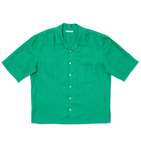 Aloha Shirt - Kelly Green Linen / Rayon