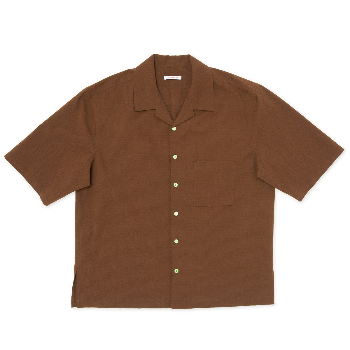 Aloha Shirt - Brown Puckered Cotton