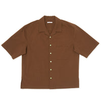 Aloha Shirt - Brown Puckered Cotton