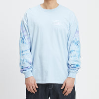 Tie-dye Biz LS T-Shirt - Light Blue Cotton