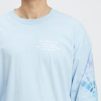 Tie-dye Biz LS T-Shirt - Light Blue Cotton