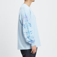 Tie-dye Biz LS T-Shirt - Light Blue Cotton